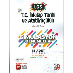 3D Yayınları 8. Sınıf LGS T.C. İnkılap Tarihi ve Atatürkçülük Simülasyon 18 Deneme