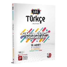 3D Yayınları 8. Sınıf LGS Türkçe Simülasyon 15 Deneme