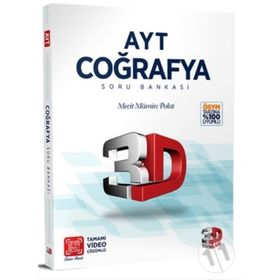 3D Yayınları AYT Coğrafya Soru Bankası Tamamı Video Çözümlü