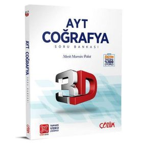 3D Yayınları AYT Coğrafya Soru Bankası Tamamı Video Çözümlü
