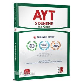 3D Yayınları AYT Eşit Ağırlık 5'li Paket Deneme-3D Yayınları