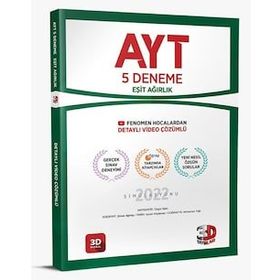 3D Yayınları AYT Eşit Ağırlık 5'li Paket Deneme-3D Yayınları