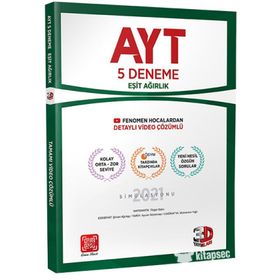 3D Yayınları AYT Eşit Ağırlık 5'li Paket Deneme-3D Yayınları