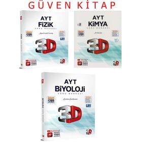 3D Yayınları AYT Fizik Kimya Biyoloji Soru Bankası Seti