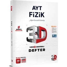 3D Yayınları Ayt Fizik Video Destekli Defter