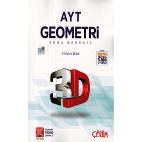 3D Yayınları AYT Geometri Soru Bankası Tamamı Video Çözümlü
