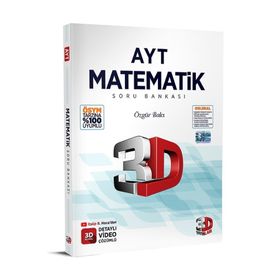 3D Yayınları AYT Matematik Tamamı Video Çözümlü 2023 Soru Bankası