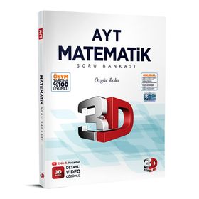 3D Yayınları AYT Matematik Tamamı Video Çözümlü 2023 Soru Bankası
