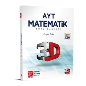 3D Yayınları AYT Matematik Tamamı Video Çözümlü 2023 Soru Bankası