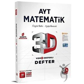 3D Yayınları AYT Matematik Video Destekli Defter