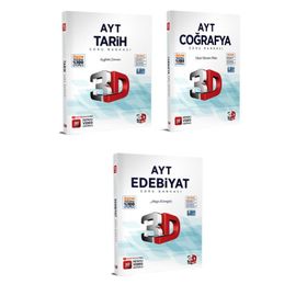 3D Yayınları Ayt Tamamı Video Çözümlü Edebiyat Coğrafya Tarih Soru Bankası Seti