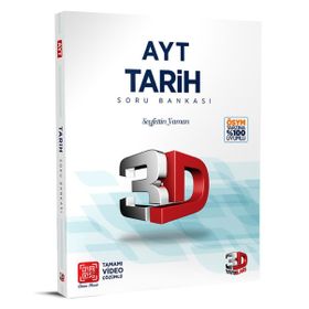 3D Yayınları AYT Tarih Soru Bankası Tamamı Video Çözümlü Murat