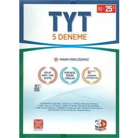 3D Yayınları TYT 5 Deneme Tamamı Video Çözümlü