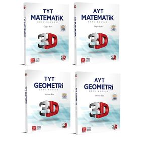 3D Yayınları Tyt Ayt Matematik Geometri Soru Bankası Seti 2023