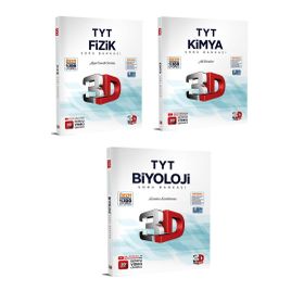 3D Yayınları Tyt Fizik Kimya Biyoloji Soru Bankası Seti Yeni