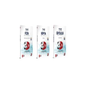 3D Yayınları TYT Fizik + Kimya + Biyoloji Soru Bankası Seti