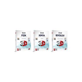 3D Yayınları TYT Fizik + Kimya + Biyoloji Soru Bankası Seti