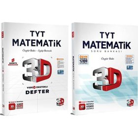 3D Yayınları Tyt Matematik Video Ders Defter ve Soru Bankasi 2 Kitap Set