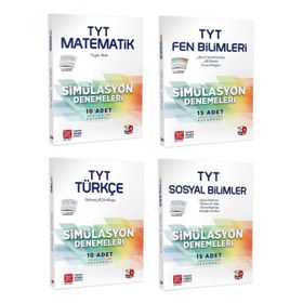3d Yayınları - TYT Matematik+Fen+Türkçe+Sosyal Simülasyon Deneme Seti 4 Kitap