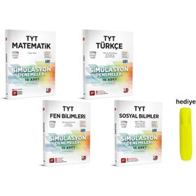 3d Yayınları - TYT Matematik+Fen+Türkçe+Sosyal Simülasyon Deneme Seti 4 Kitap