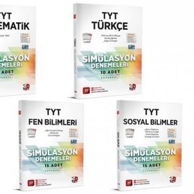 3d Yayınları - TYT Matematik+Fen+Türkçe+Sosyal Simülasyon Deneme Seti 4 Kitap