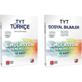 3d Yayınları - TYT Türkçe+Sosyal Bilimler Simülasyon Deneme Seti 2 Kitap