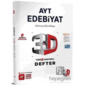 3D Yayınları - YKS AYT Edebiyat Video Destekli Defter