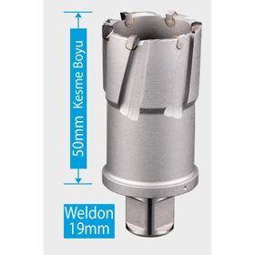 3Keego HCB50 22x50 mm Tct Elmas Manyetik Matkap Ucu