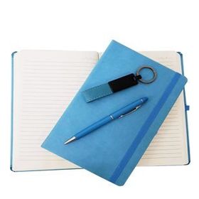 3'lü Turkuaz Kalem Defter Anahtarlık Hediye Seti