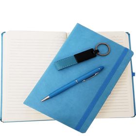 3'lü Turkuaz Kalem Defter Anahtarlık Hediye Seti