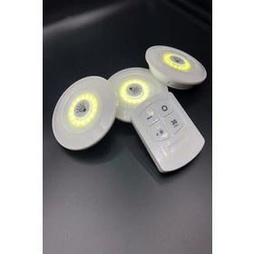 3'lü Uzaktan Kumandalı Yapışkanlı Kablosuz LED Spot Lambalar