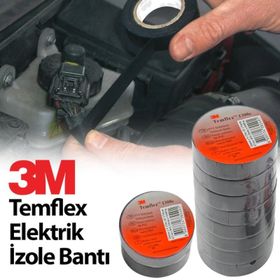 3M 10 Adet Siyah Temflex Elektrik Bantı İzole Bant