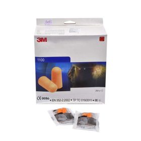 3M 1100 İpsiz Silikon 200 Çift Kulak Tıkacı