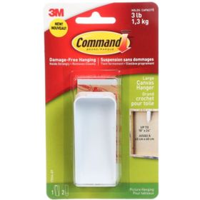 3M 17044 1,3 kg Kapsiteli Command Büyük Boy Yapışkanlı Kanvas Tablo Askısı