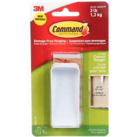 3M 17044 1,3 kg Kapsiteli Command Büyük Boy Yapışkanlı Kanvas Tablo Askısı