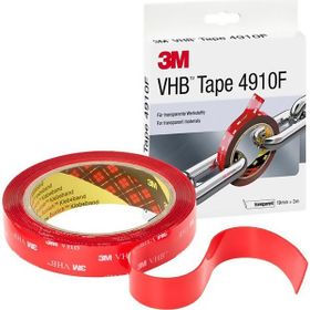 3M 4910F VHB Çift Taraflı 19 mm x 3 mt Akrilik Şeffaf Bant