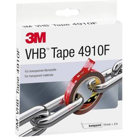 3M 4910F VHB Çift Taraflı 19 mm x 3 mt Akrilik Şeffaf Bant