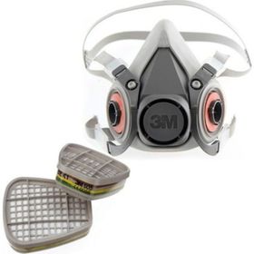 3M 6200 Yarım Yüz Maskesi ve 6059 Abek1 Maske Filtresi