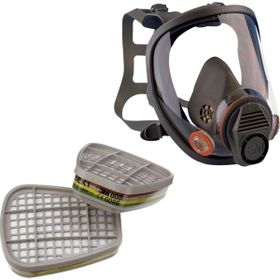 3M 6800 Tam Yüz Maskesi + 6059 ABEK1 Filtre Kombine Set