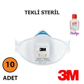 3M 9322 FFP2 10 Adet Ventilli Toz ve Duman Maskesi
