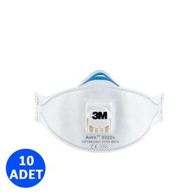 3M 9322 FFP2 10 Adet Ventilli Toz ve Duman Maskesi