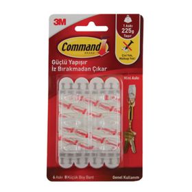 3M Command 17006CLR Mini Şeffaf Askı