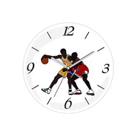 3M DOP6502961IGO Kobe Bryant Vs Jordan Sessiz Akar Duvar Saati
