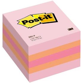 3M Post-it 2051-P 52x52 mm 400 Yaprak Pembe Mini Küp Not Kağıdı
