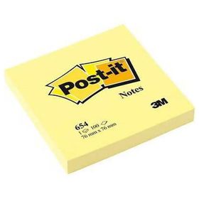 3M Post-It 654 Yapışkanlı 100 Yaprak Sarı Not Kağıdı