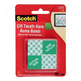 3M Scotch 111 Çift Taraflı Yapışkan Kareler