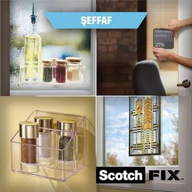 3M Scotch 4004 Şeffaf 19 mm x 1.5 m Montaj Bandı