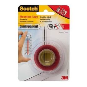 3M Scotch 4004 Şeffaf 19 mm x 1.5 m Montaj Bandı