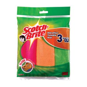 3M Scotch Brite Mikrofiber Temizlik Bezi 3'lü Ekonomik Paket