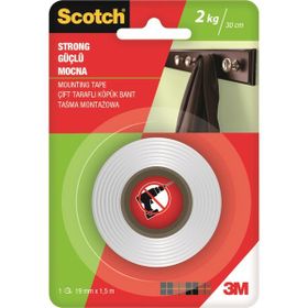 3M Scotch Güçlü 19 mm x 1,5 m Çift Taraflı Köpük Bant
